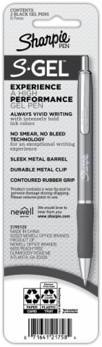 Sharpie® S-Gel™ Black Metal 0.7 MM Pens - Black Perspective: back