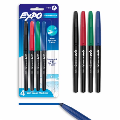 Expo® Wet Erase Fine Marker Variety Pack Perspective: back