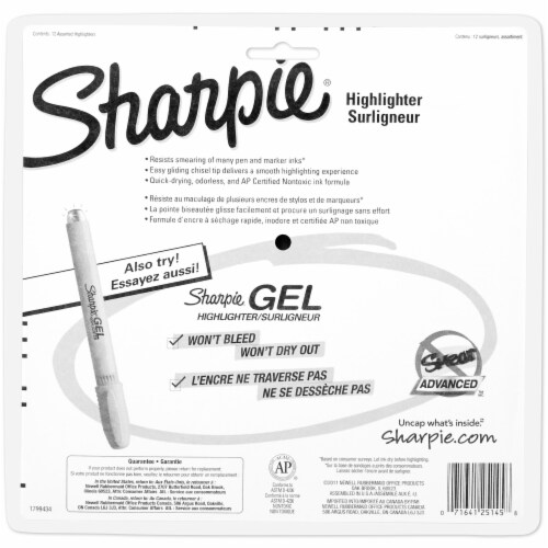 Sharpie Smear Guard Assorted Color Highlighters Perspective: back