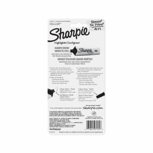 Sharpie® Narrow Chisel Tip Highlighters Perspective: back