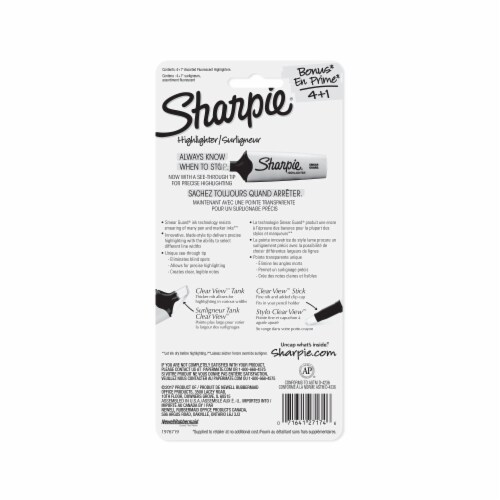 Sharpie Clear View Highlighter Lot Of 3 Narrow Chisel Tip Assorted Colors 3  Pack