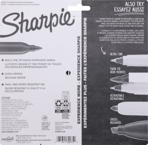 Sharpie® Fine Point Permanent Markers Perspective: back