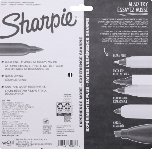 Sharpie® Fine Point Permanent Markers Perspective: back