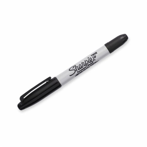 Sharpie® Permanent Markers, Twin Tip, Fine and Ultra Fine Points, Black, 1 Count Perspective: back
