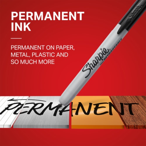 Sharpie® Retractable Permanent Markers, Fine Point, Black, 2 Count Perspective: back