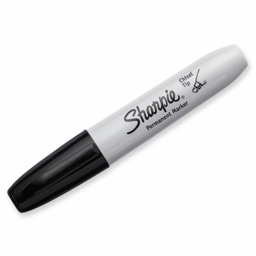 Sharpie Permanent Marker,Black,Chisel,PK12 38201, 1 - Kroger