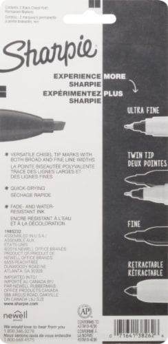 Sharpie® Broad Chisel Tip Permanent Markers - Black Perspective: back