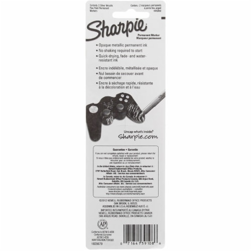 Sharpie® Metallic Fine Point Markers - Silver Perspective: back