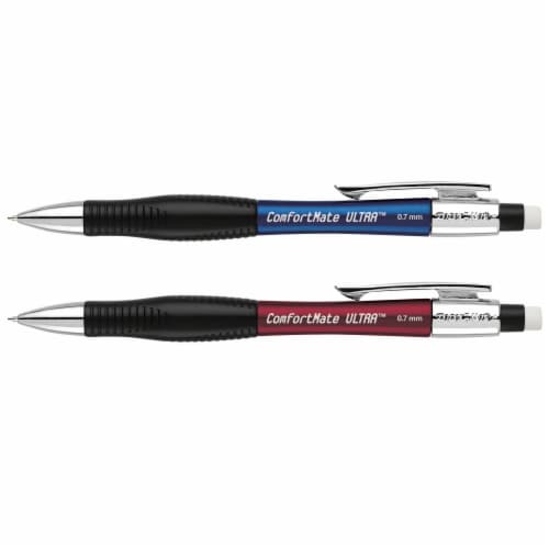 Paper Mate® ComfortMate™ Ultra Mechanical Pencils, 2 Pencils, 1 Lead Refill Set, 5 Erasers Perspective: back