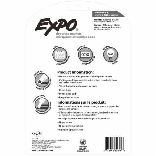 Expo® Chisel Tip Dry Erase Markers Perspective: back
