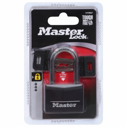Master Lock® Covered Keyed Padlock - Black Perspective: back