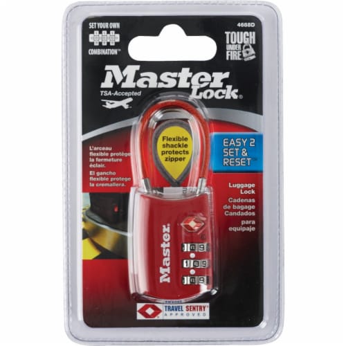 Master Lock® TSA-Accepted Set-Your-Own Combination Luggage Padlock Perspective: back