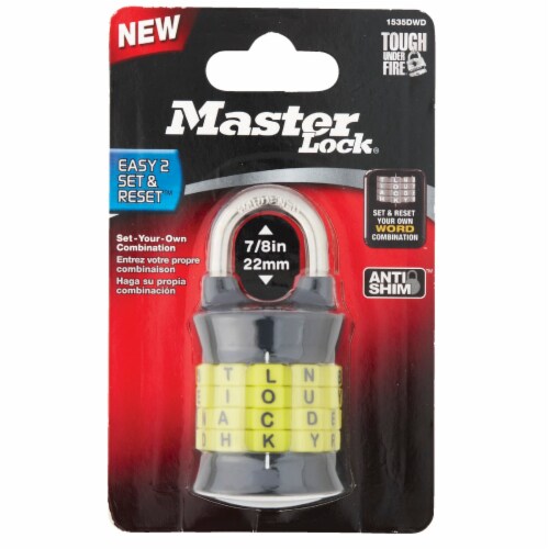 Master Lock 1-1/2 In. Zinc Alpha Barrel Combination Padlock 1535DWD Perspective: back