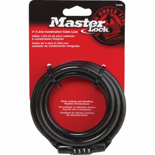 Master Lock Self Coil Bicycle Lock Perspective: back