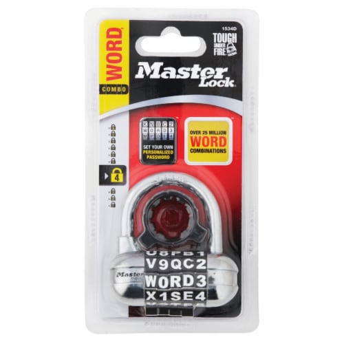 Master Lock® Steel Bike & Locker Word Combination Lock Perspective: back