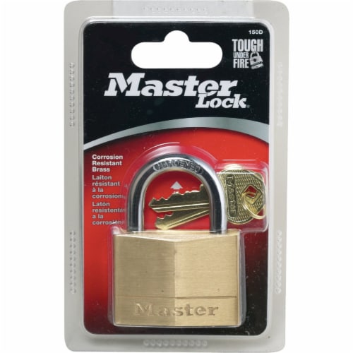 Master Lock® Brass 4-Pin Cylinder Padlock Perspective: back