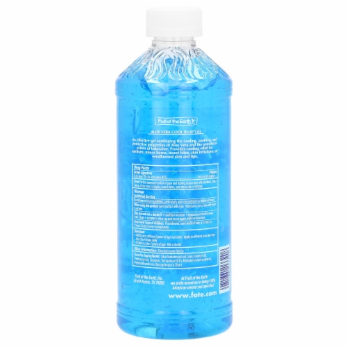 Fruit of the Earth Aloe Vera Gel - Cool Blue - 20 Ounce Perspective: back