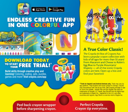 Crayola® Non Toxic Crayons with Sharpener Perspective: back