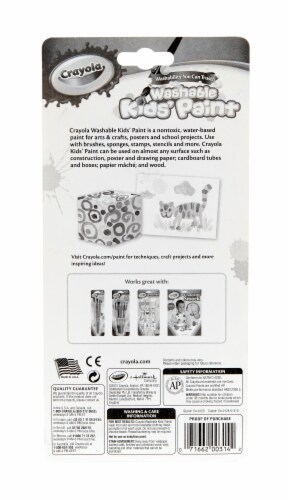 Crayola® Washable Kids' Paint Set Perspective: back
