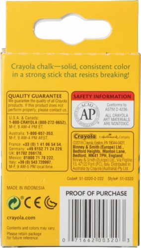 Crayola® Chalk - White Perspective: back
