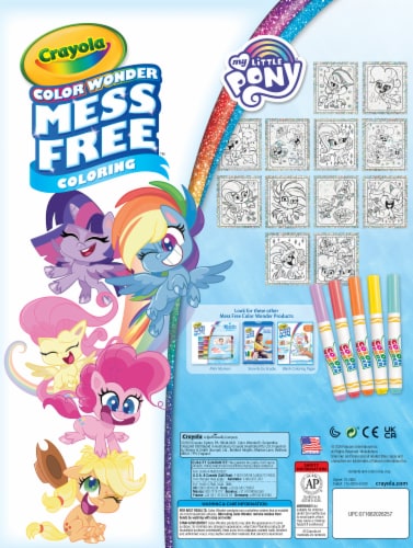 Crayola Color Wonder My Little Pony Glitter Coloring Book & Markers Perspective: back