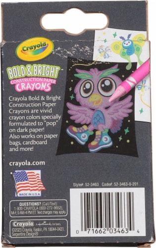 Crayola® Bold & Bright Construction Paper Crayons Perspective: back