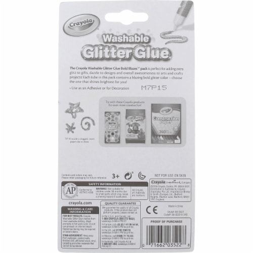 Crayola® Bold Blazes™ Washable Glitter Glue Perspective: back