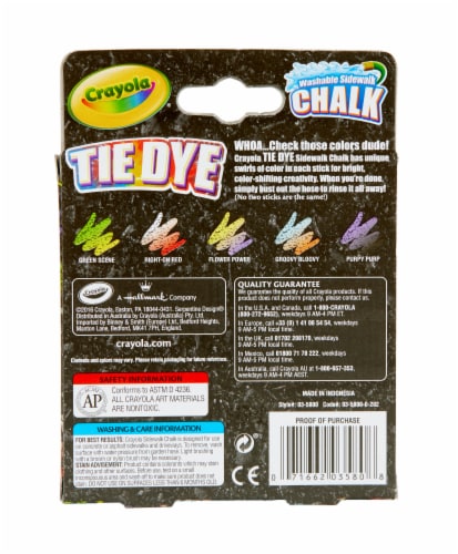 Crayola Tie-Dye Washable Sidewalk Chalk Perspective: back