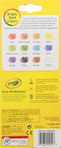 Crayola® Pre-Sharpened Colored Pencils Perspective: back