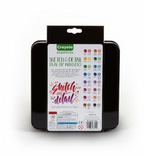 Crayola Signature Sketch and Detail Dual-Tip Markers Perspective: back