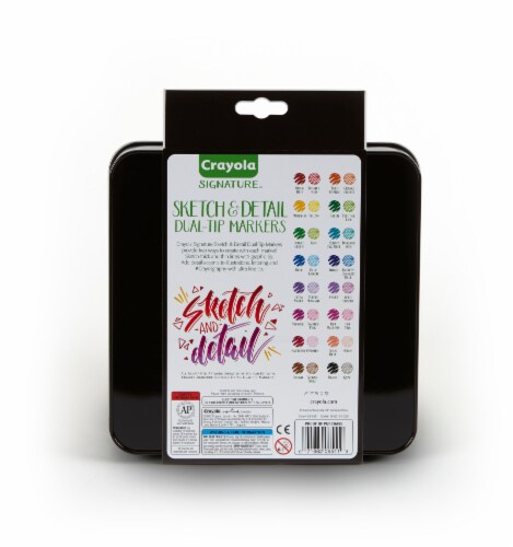 Crayola Signature Sketch and Detail Dual-Tip Markers Perspective: back