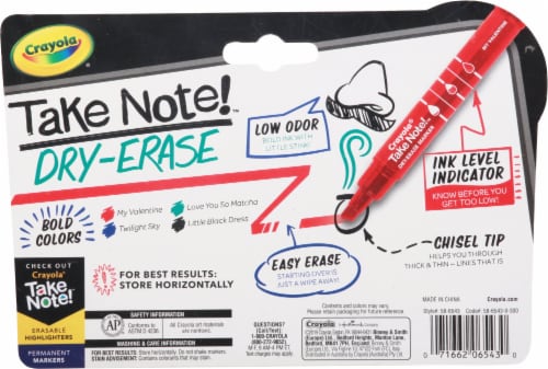 Crayola Take Note! Chisel Tip Dry-Erase Markers (4 ct), Delivery Near You