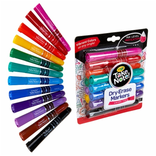 Crayola® Take Note!® Chisel Tip Dry Erase Markers Perspective: back