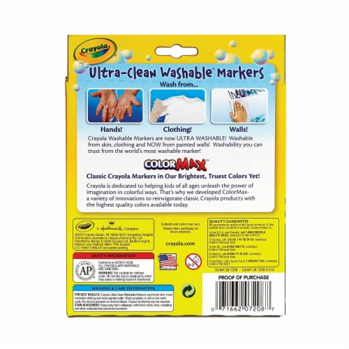 Crayola Marker,Wedge,Tip,Washable 587208 Perspective: back