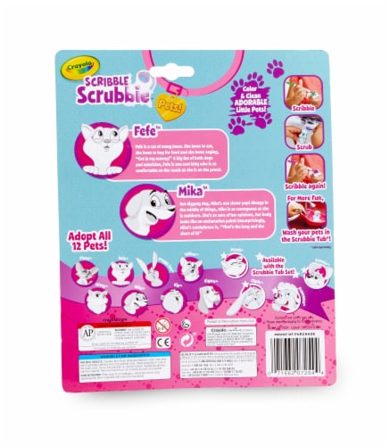 Crayola® Scribble Scrubbie™ Pets Washable Figures Perspective: back
