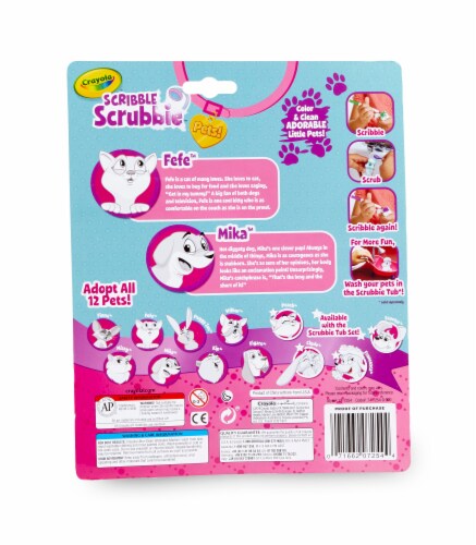 Crayola® Scribble Scrubbie™ Pets Washable Figures Perspective: back
