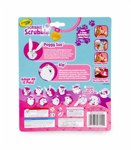 Crayola® Scribble Scrubbie Pets Washable Hamster & Rabbit Figure Set Perspective: back