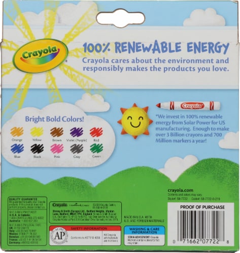 Crayola® Broad Line Classic Color Markers Perspective: back