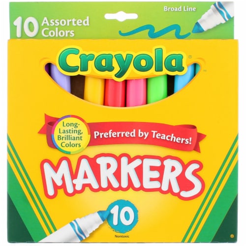 Crayola 10ct Kids Broadline Markers - Bold and Bright