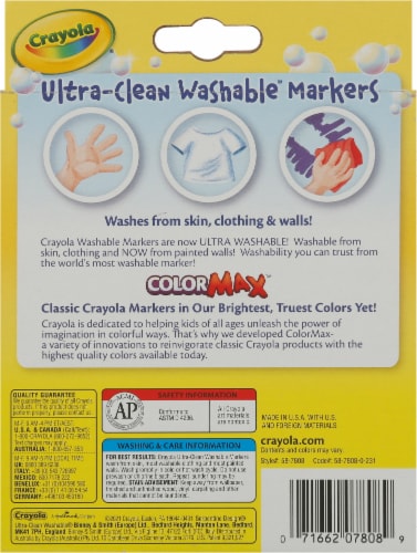 Crayola® Broad Line Washable Markers Perspective: back