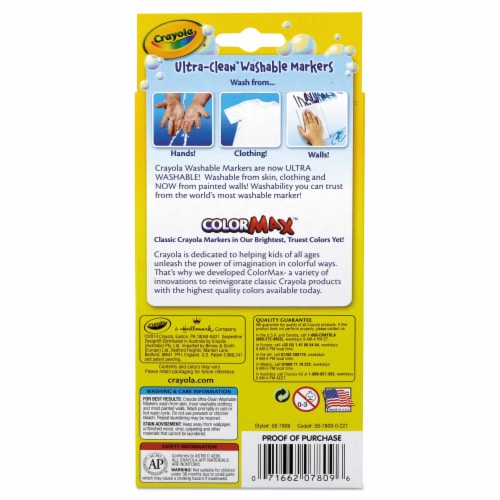 Crayola® Ultra Clean™ Washable Thin Line Markers Perspective: back