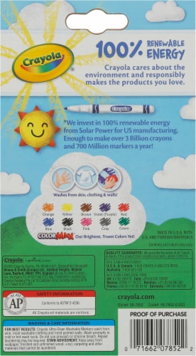 Crayola® Ultra-Clean Fine Line Washable Markers Perspective: back
