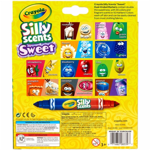 Crayola CYO588339 Silly Scents Sweet Dual-Ended Markers - Assorted Color -  Pack of 10, 1 ct - Gerbes Super Markets