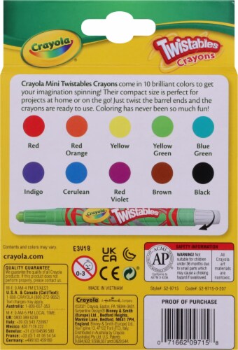 Crayola® Twistables® Mini Crayons Perspective: back
