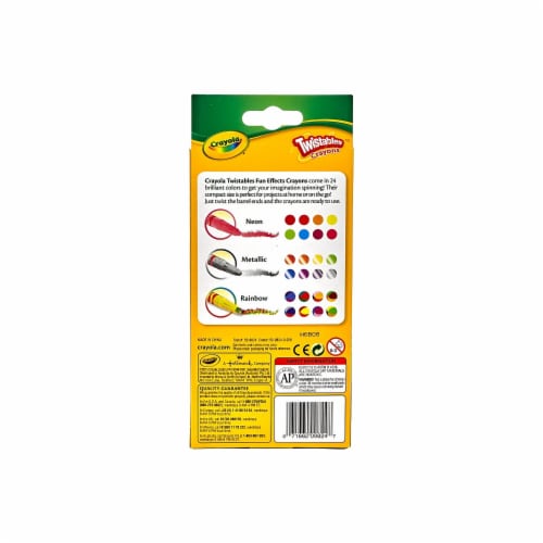 Crayola Non Toxic Twistables Fun Effects Crayons Perspective: back