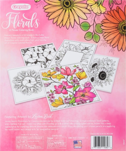 Crayola Florals Flower Coloring Book Perspective: back