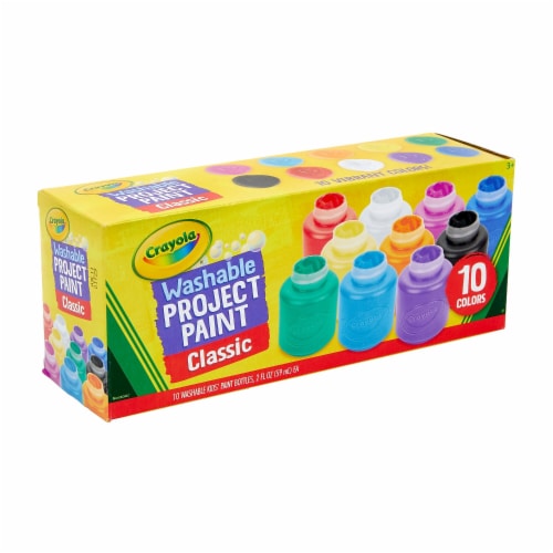 Crayola Washable Kid's Paint, 2 fl oz - 10 / Set - Assorted Colors 