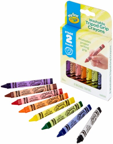  CRAYOLA MyFirst Washable Markers - Assorted Colours (Pack of 8), Easy-Grip Markers Ideal for Toddlers Hands