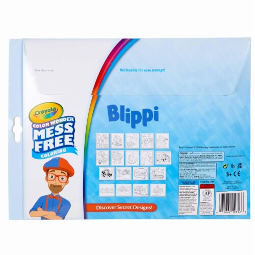 Crayola Color Wonder Blippi Coloring Set Perspective: back