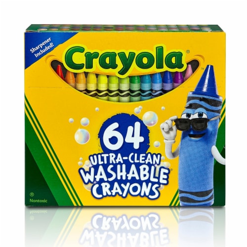 Crayola Crayons w/Built-in Sharpener Washable 64/PK Assorted